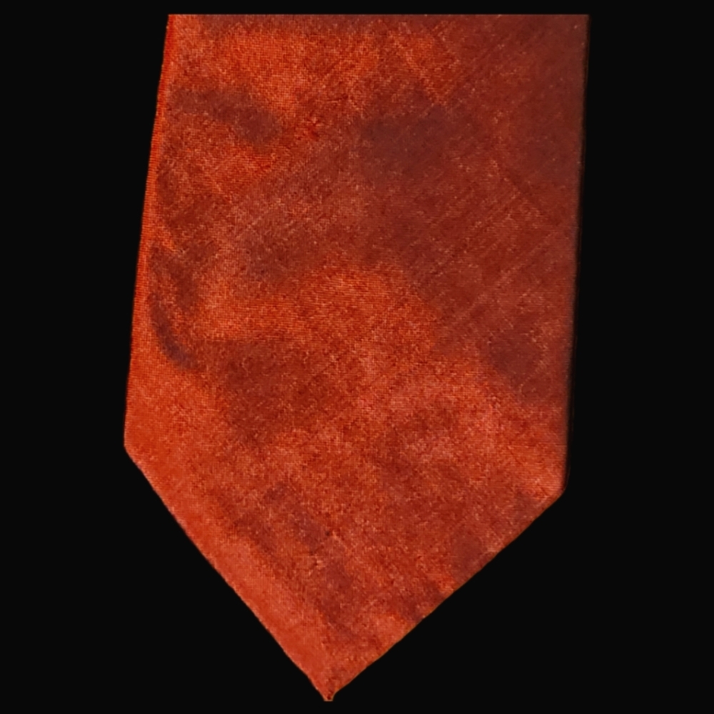 Vtg 100% Silk Hand Stitched Hand Woven Shiny Burgundy Red Tie